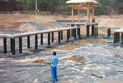 中山公园人工湖防水堵漏案例